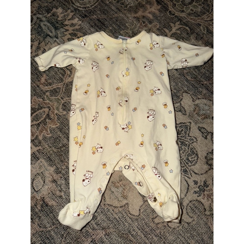 Vintage Baby Snoopy Onesie Yellow